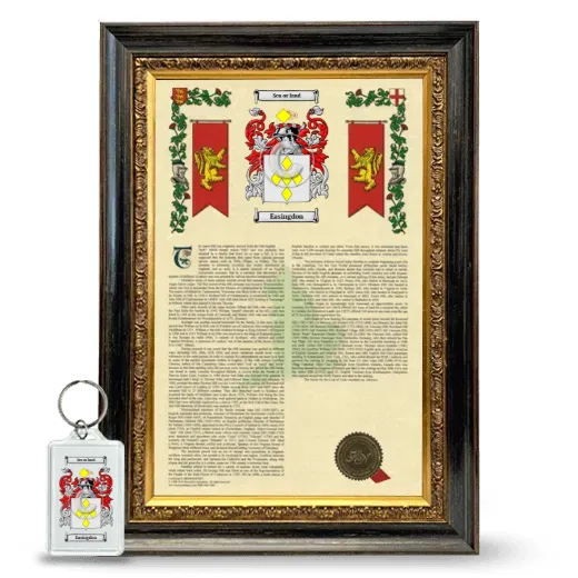 Easingdon Framed Armorial History and Keychain - Heirloom