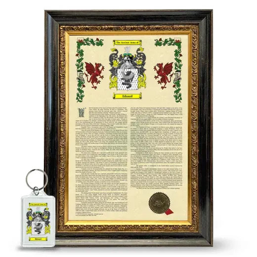 Eduard Framed Armorial History and Keychain - Heirloom