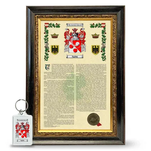 Egging Framed Armorial History and Keychain - Heirloom