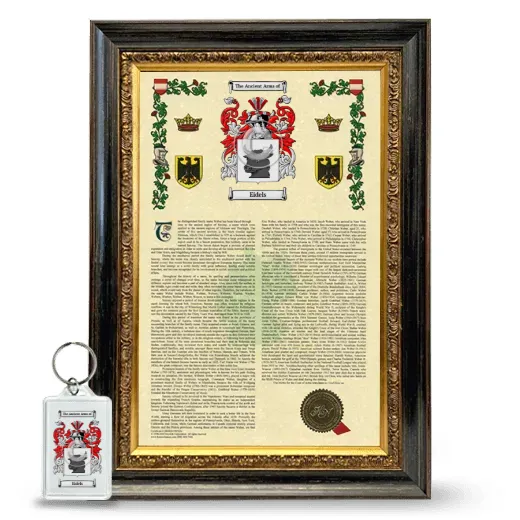 Eidels Framed Armorial History and Keychain - Heirloom