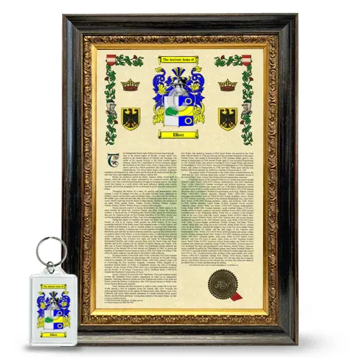 Eliser Framed Armorial History and Keychain - Heirloom