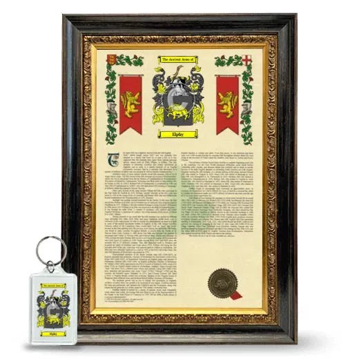 Elphy Framed Armorial History and Keychain - Heirloom