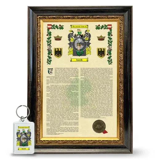 Emerik Framed Armorial History and Keychain - Heirloom