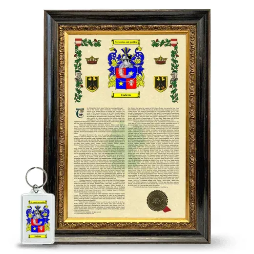 Endern Framed Armorial History and Keychain - Heirloom
