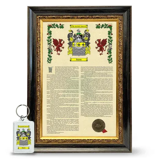 Enyon Framed Armorial History and Keychain - Heirloom
