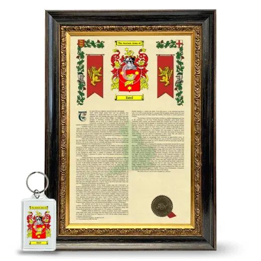 Estel Framed Armorial History and Keychain - Heirloom