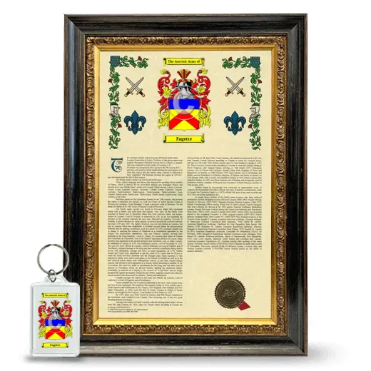 Fagette Framed Armorial History and Keychain - Heirloom
