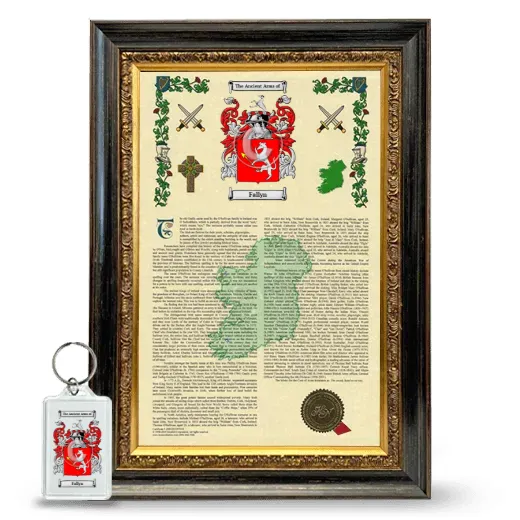 Fallyn Framed Armorial History and Keychain - Heirloom