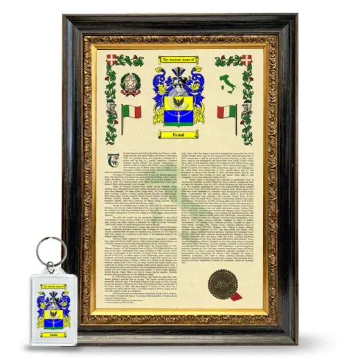 Fanni Framed Armorial History and Keychain - Heirloom