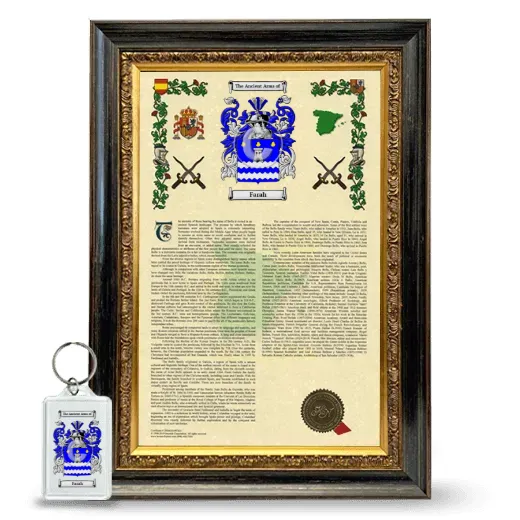Farah Framed Armorial History and Keychain - Heirloom