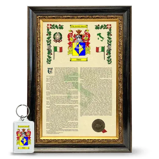 Fassi Framed Armorial History and Keychain - Heirloom