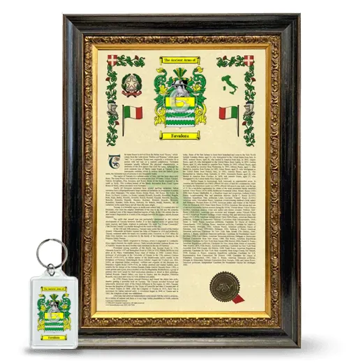 Favalora Framed Armorial History and Keychain - Heirloom
