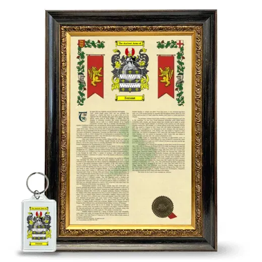Ferrent Framed Armorial History and Keychain - Heirloom