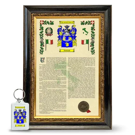 Ferruzzi Framed Armorial History and Keychain - Heirloom