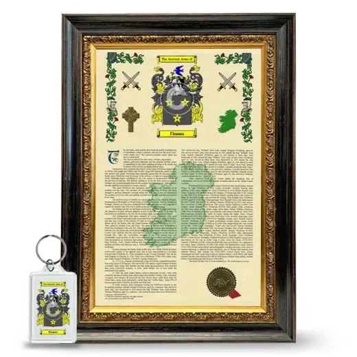 Finnan Framed Armorial History and Keychain - Heirloom