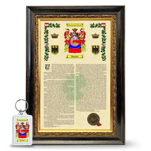 Fleischer Framed Armorial History and Keychain - Heirloom