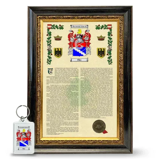 Fliss Framed Armorial History and Keychain - Heirloom