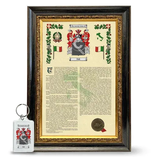 Foli Framed Armorial History and Keychain - Heirloom