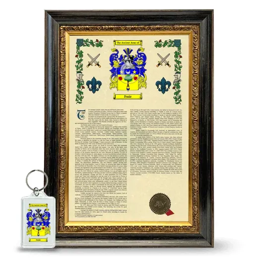 Forie Framed Armorial History and Keychain - Heirloom