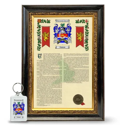 Formon Framed Armorial History and Keychain - Heirloom