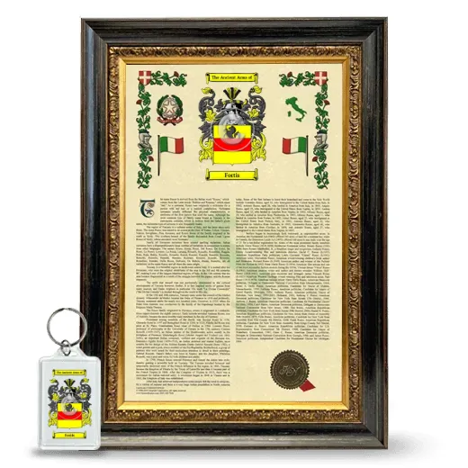 Fortis Framed Armorial History and Keychain - Heirloom