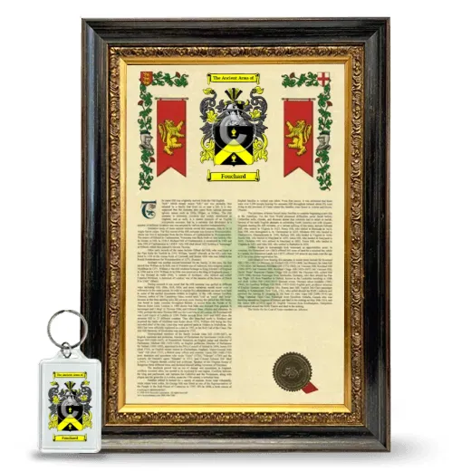 Fouchard Framed Armorial History and Keychain - Heirloom