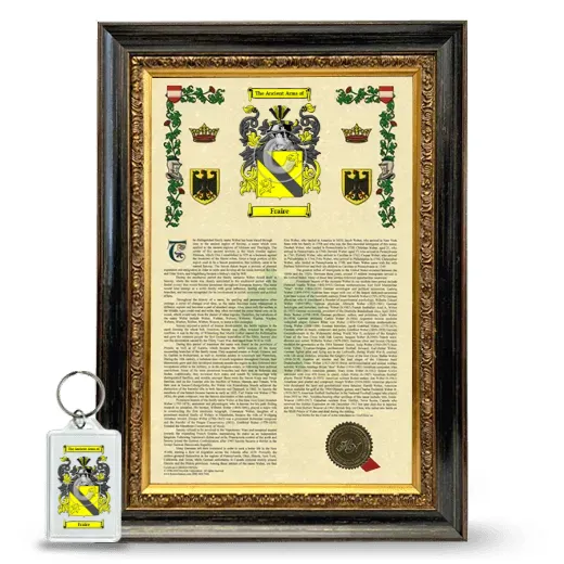 Fraire Framed Armorial History and Keychain - Heirloom