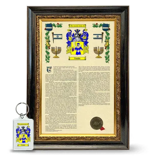 Franke Framed Armorial History and Keychain - Heirloom