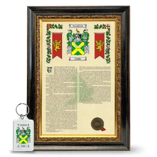 Franko Framed Armorial History and Keychain - Heirloom