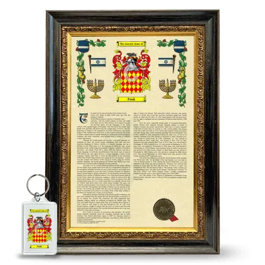 Funk Framed Armorial History and Keychain - Heirloom