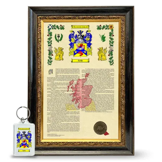 Fyvie Framed Armorial History and Keychain - Heirloom