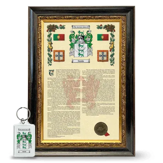 Gassia Framed Armorial History and Keychain - Heirloom