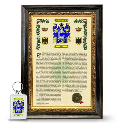Geier Framed Armorial History and Keychain - Heirloom