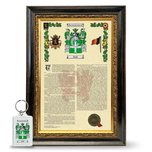 Gend Framed Armorial History and Keychain - Heirloom