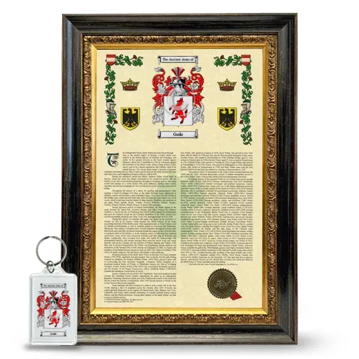 Gode Framed Armorial History and Keychain - Heirloom