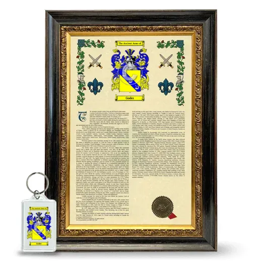 Goder Framed Armorial History and Keychain - Heirloom