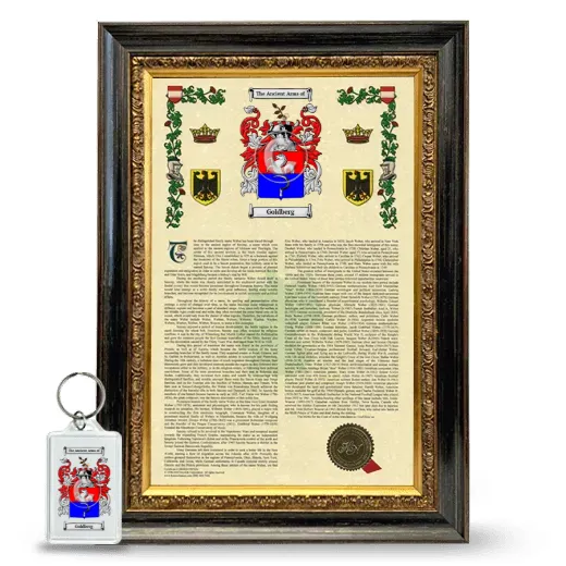 Goldberg Framed Armorial History and Keychain - Heirloom