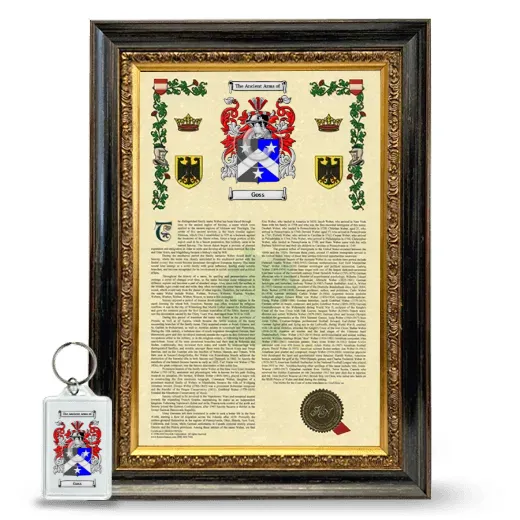 Goss Framed Armorial History and Keychain - Heirloom