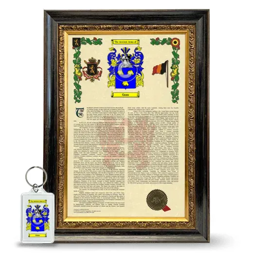 Grau Framed Armorial History and Keychain - Heirloom