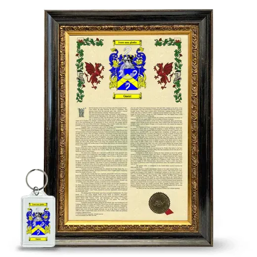Guest Framed Armorial History and Keychain - Heirloom