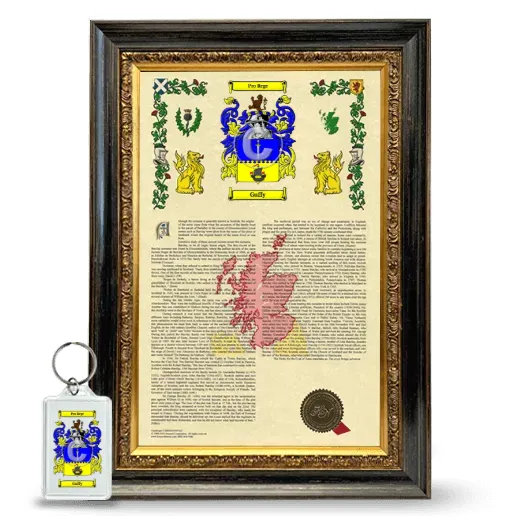 Guffy Framed Armorial History and Keychain - Heirloom