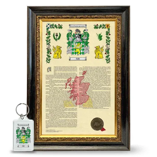 Gyle Framed Armorial History and Keychain - Heirloom