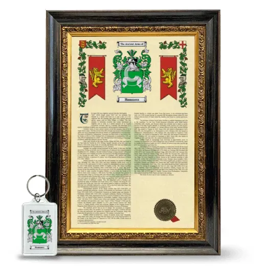 Hammers Framed Armorial History and Keychain - Heirloom