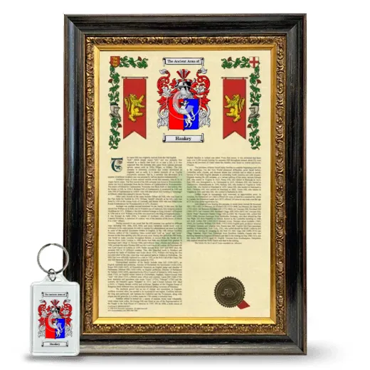 Hankey Framed Armorial History and Keychain - Heirloom
