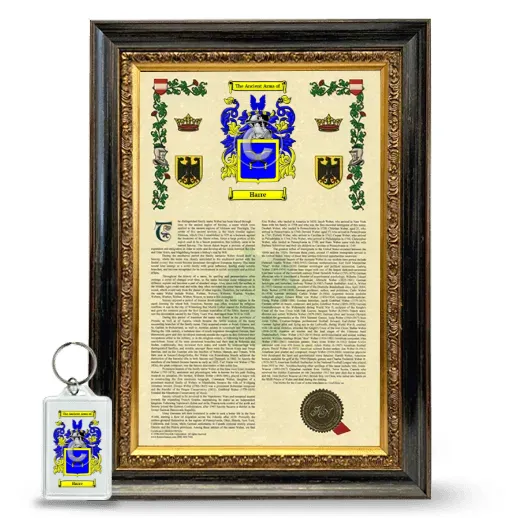 Harre Framed Armorial History and Keychain - Heirloom