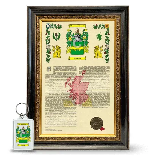 Harrold Framed Armorial History and Keychain - Heirloom