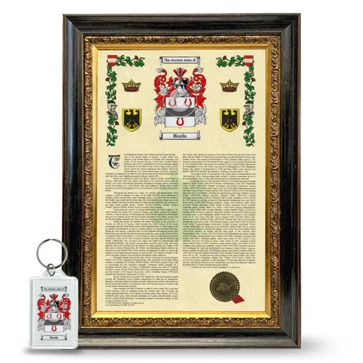 Haydn Framed Armorial History and Keychain - Heirloom