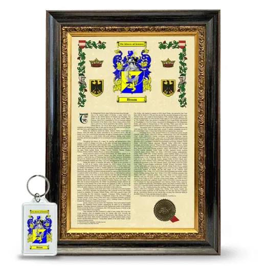 Hemm Framed Armorial History and Keychain - Heirloom
