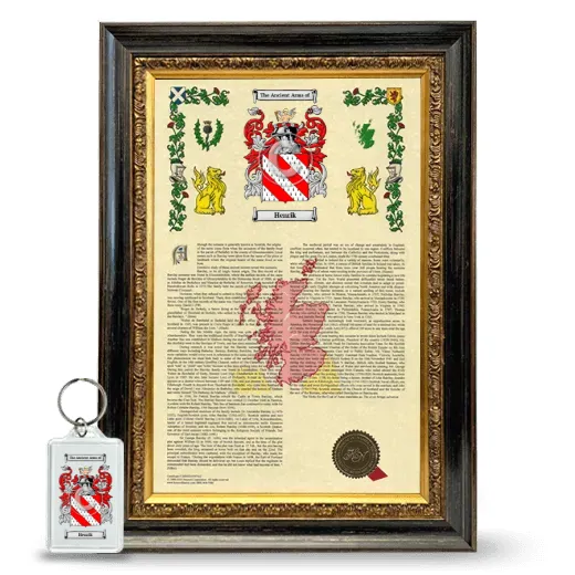 Henrik Framed Armorial History and Keychain - Heirloom