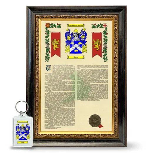 Heris Framed Armorial History and Keychain - Heirloom